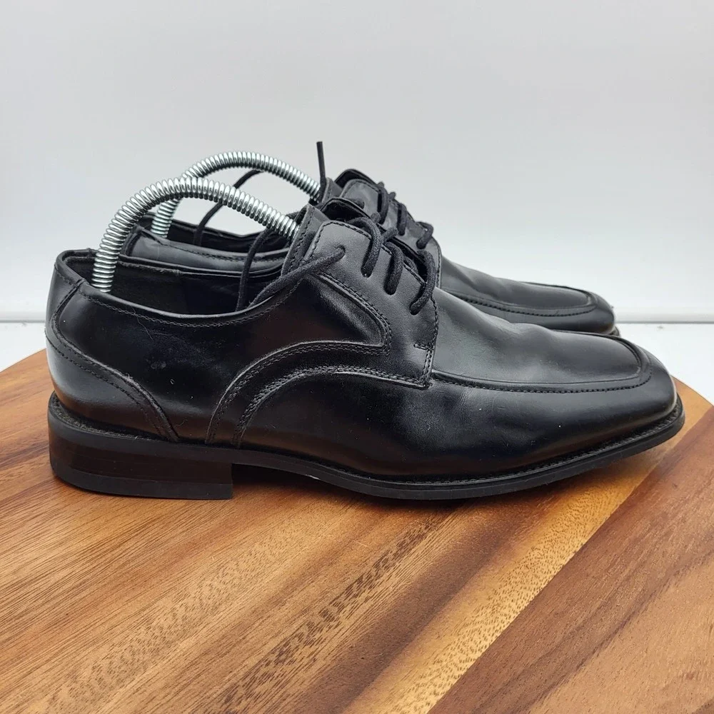 Stacy Adams Oxford Dress Shoes Mens Size 8.5 Wide Black Leather 20114-001‎